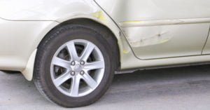 car with a small dent